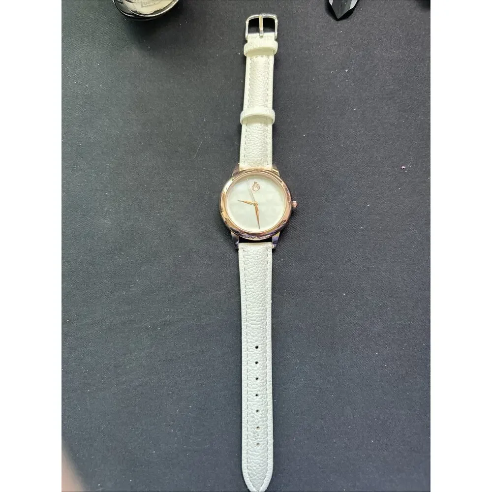 Rose Gold Tone White Dial And Band Women’s Quartz Watch